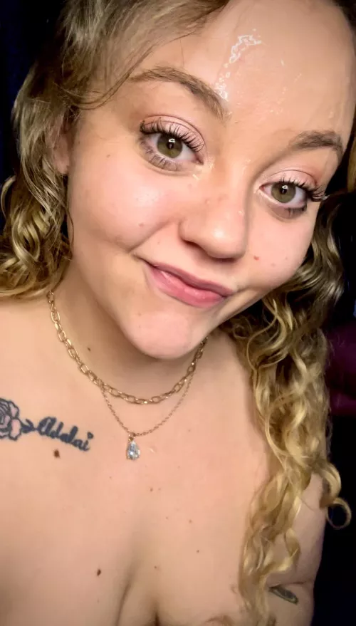 Am I still a pretty little slut when I have cum all over my face? 🥺