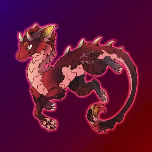 Another feral dragon - art by me