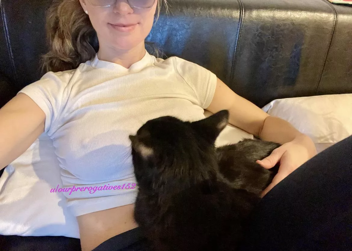 Catching some tv time and cuddles