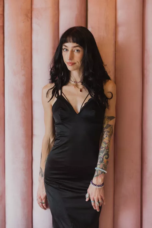 felt pretty in this black dress