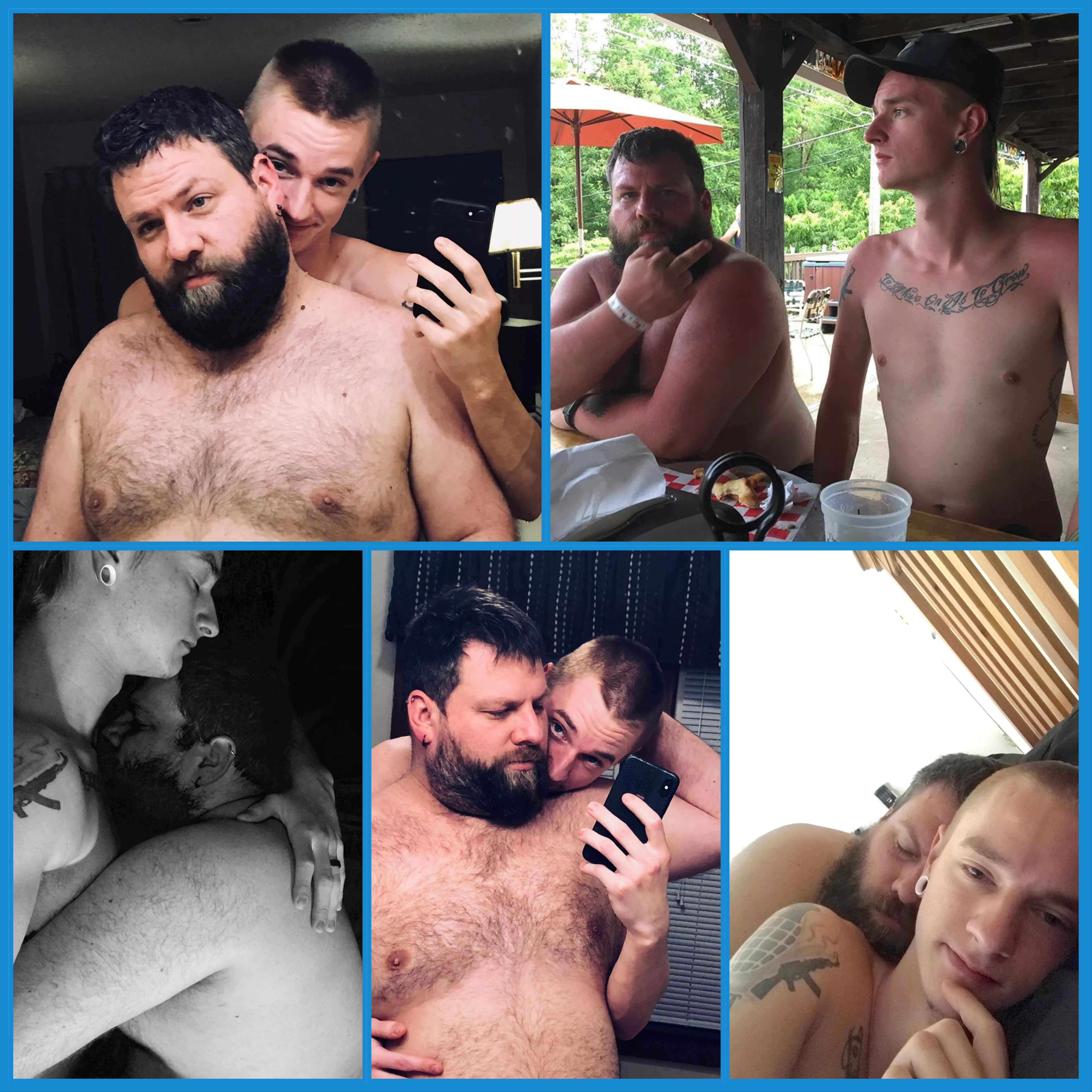 first time sharing, bear/chaser couple