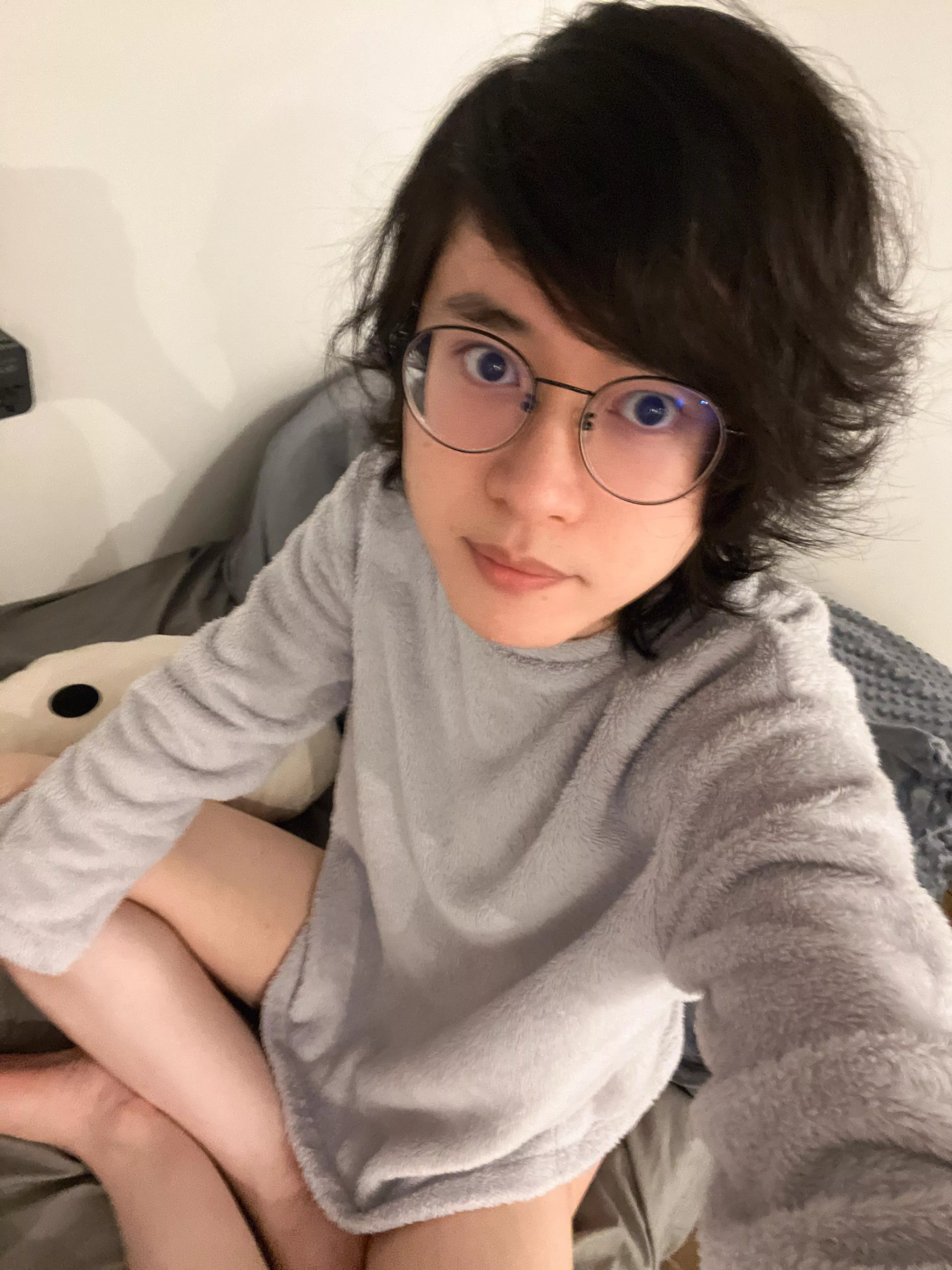 I am not wearing underwear yet. Do you want to see more? ( • ̀ω•́ )✧