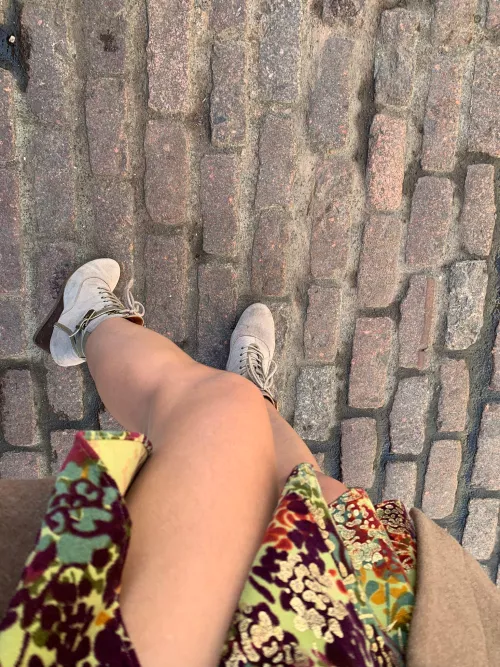 i love my suede platform boots in winter OC