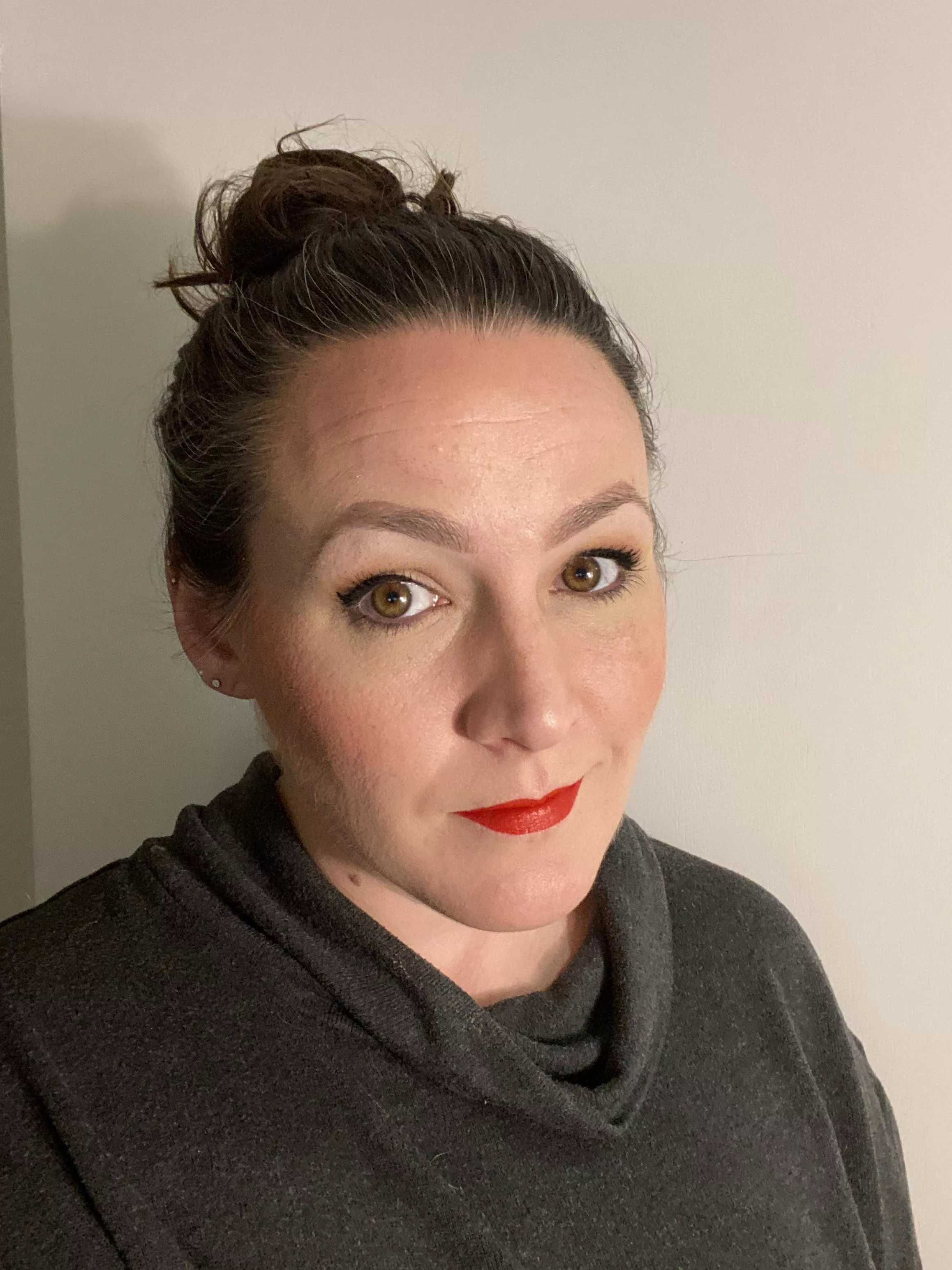 I wear red lipstick a lot