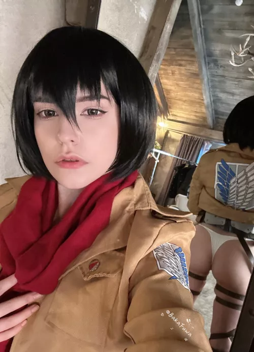 Mikasa Ackerman cosplay by BakaFuwa