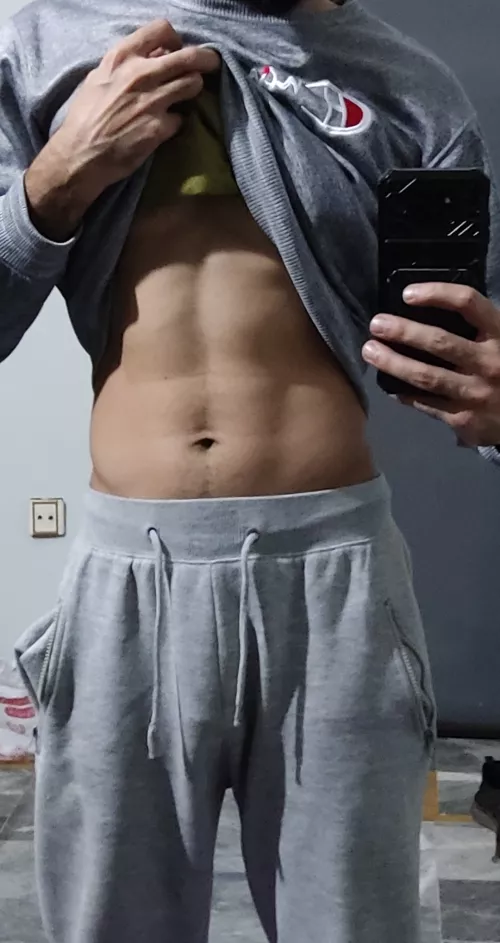 My girl always tells me not to wear my grey trousers. I never listen.