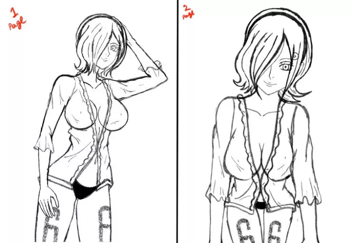 My new Vinsmoke Reiju Comics . Stage 1 . Page 1 and 2 . what do you think ? [ At first I was Going to go for a Fan art but I decided to turn it in to a comics instead]