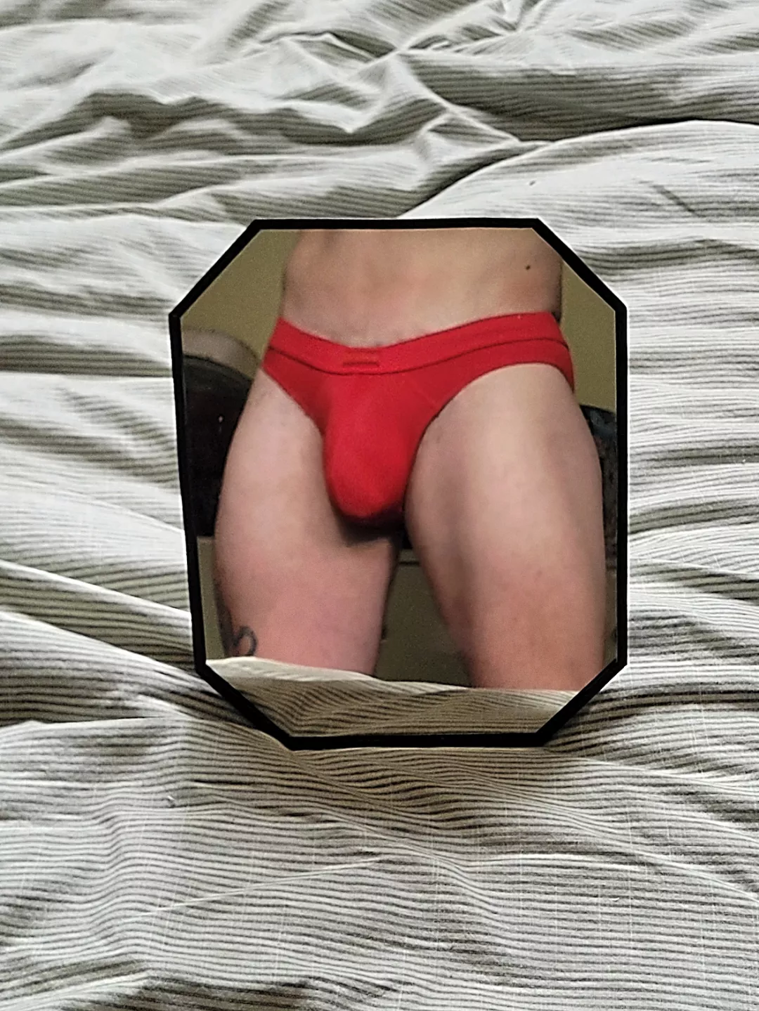 Objects in the mirror are thicker than they appear