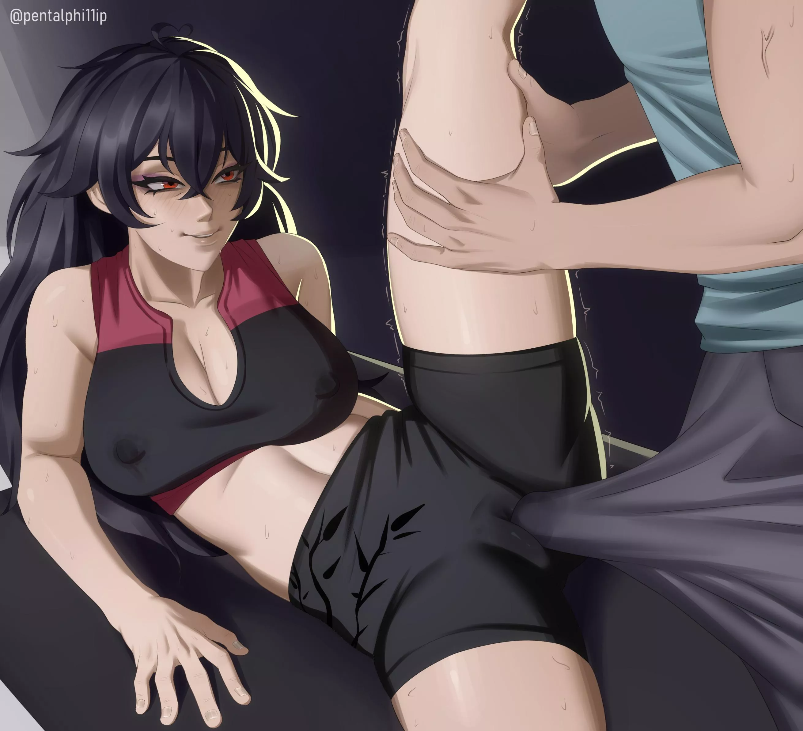 Raven Branwen's stretching routine (pentalphi11ip) [RWBY]