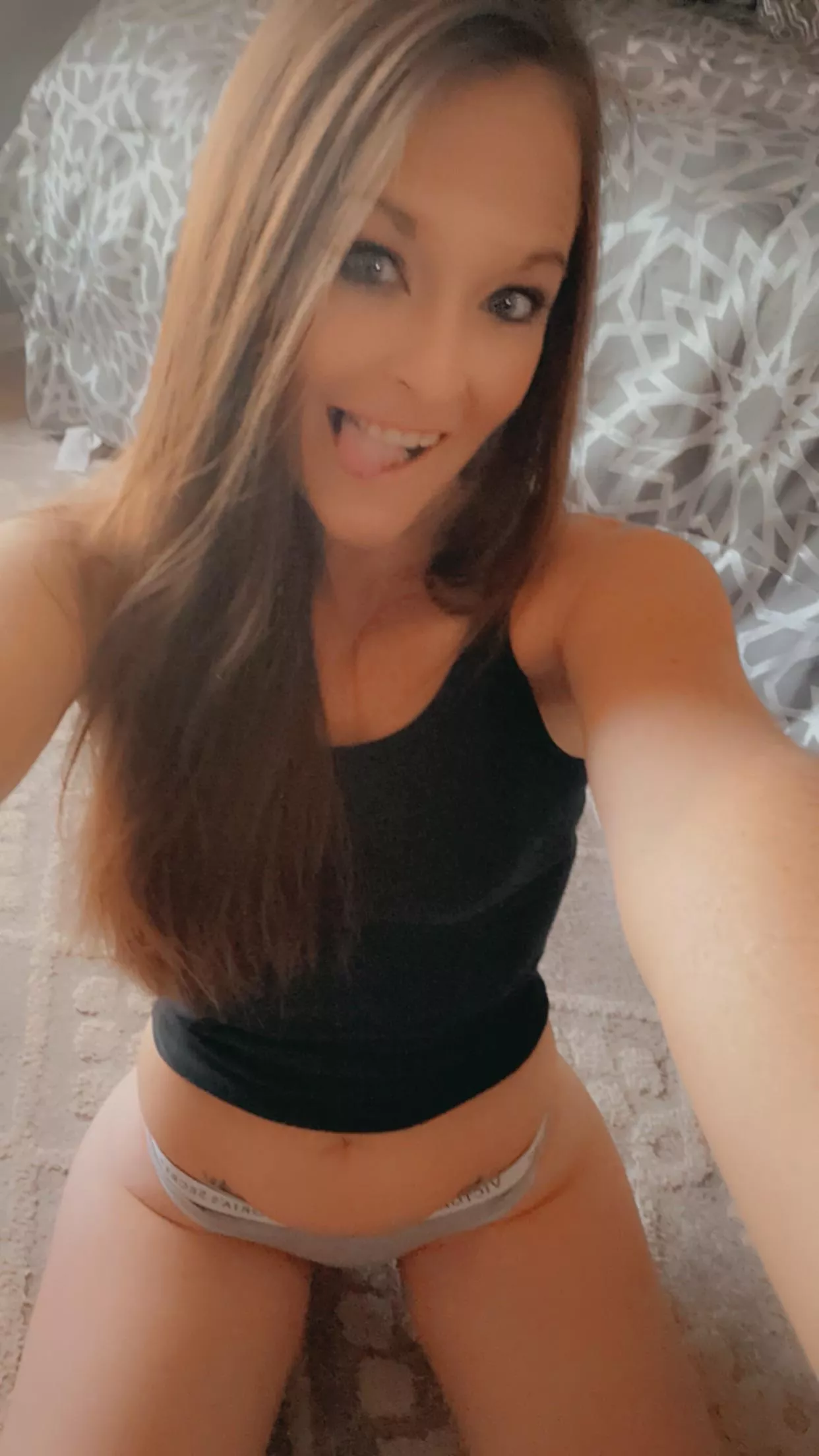 Say good morning if you’d date a milf with small boobs