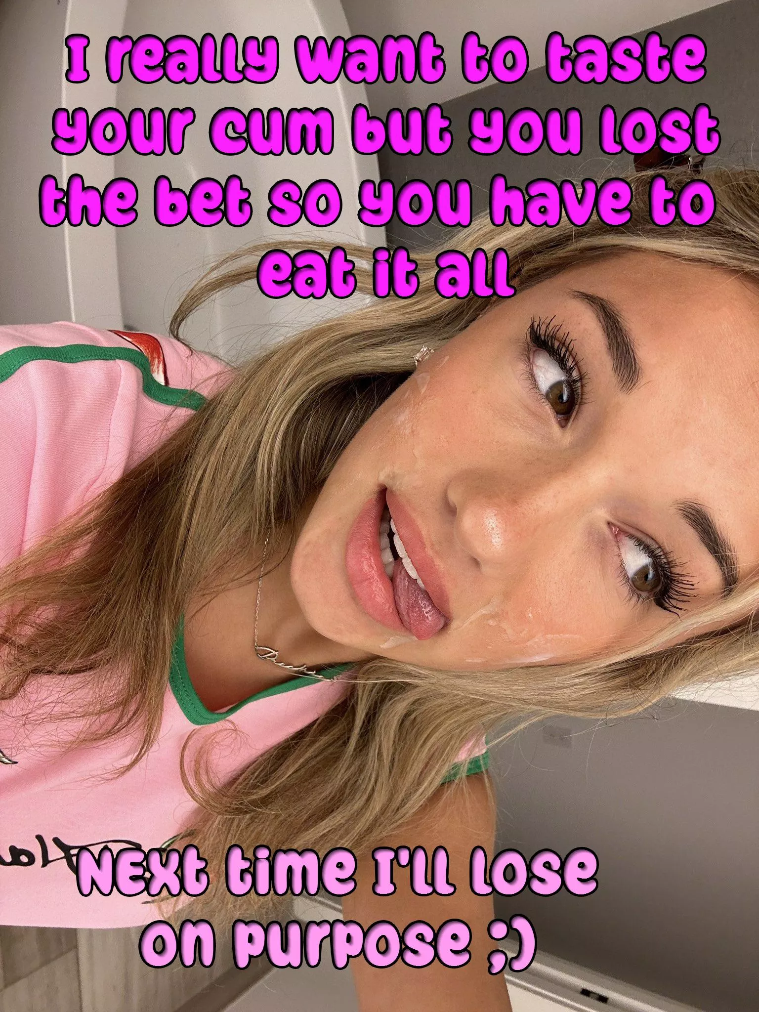 She's assuming I won't lose on purpose again