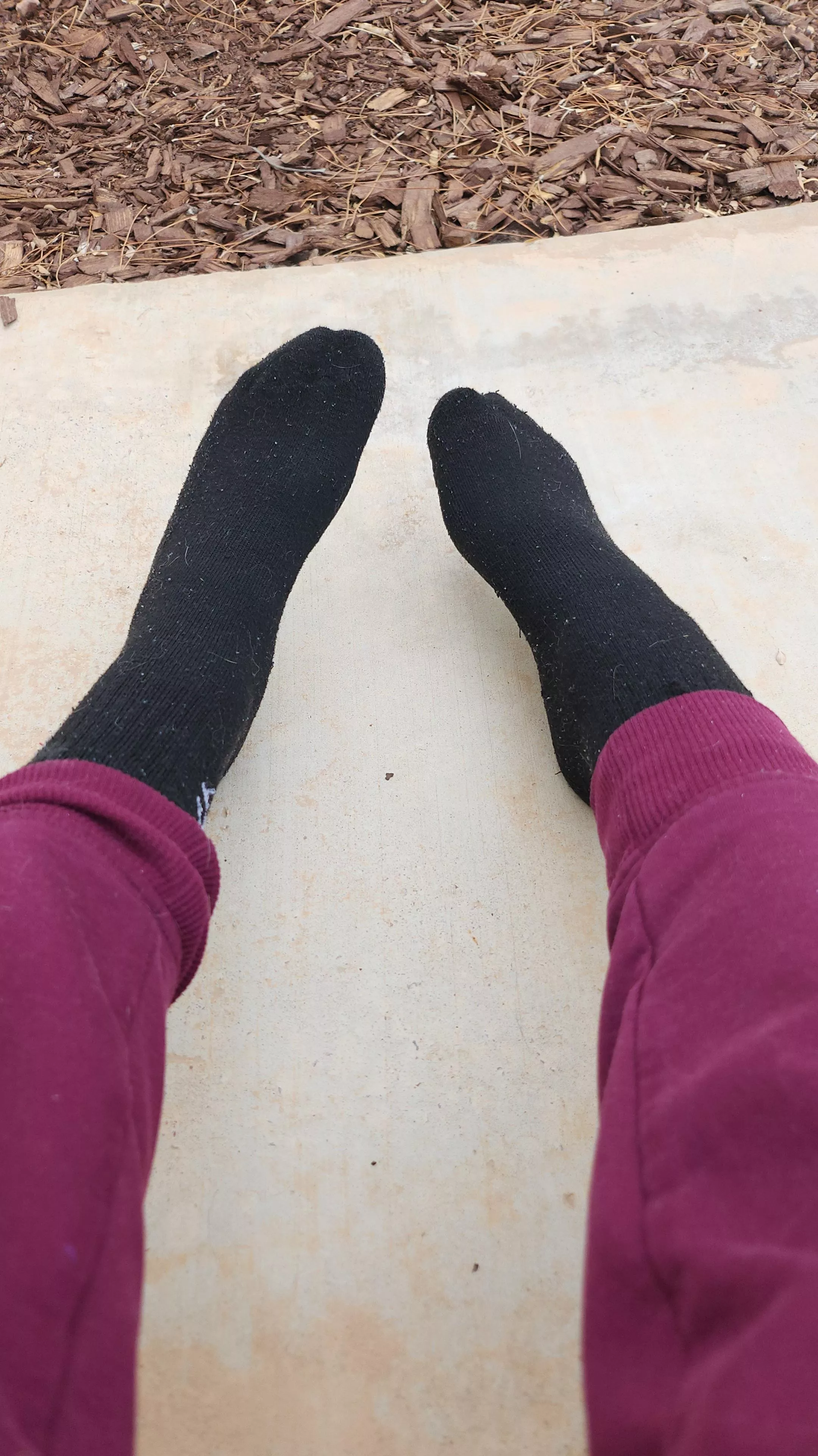 Shoes off after a long day