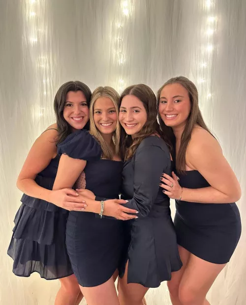 Sorority girls hugging