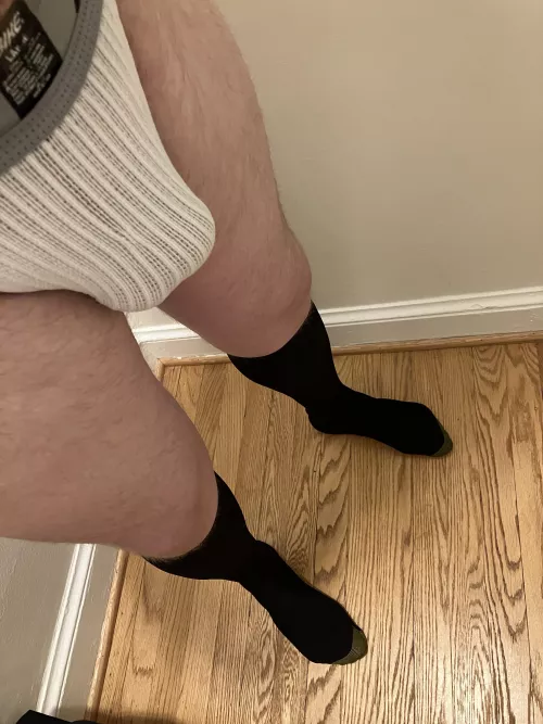 Stripping down after a long day at the office feels so good