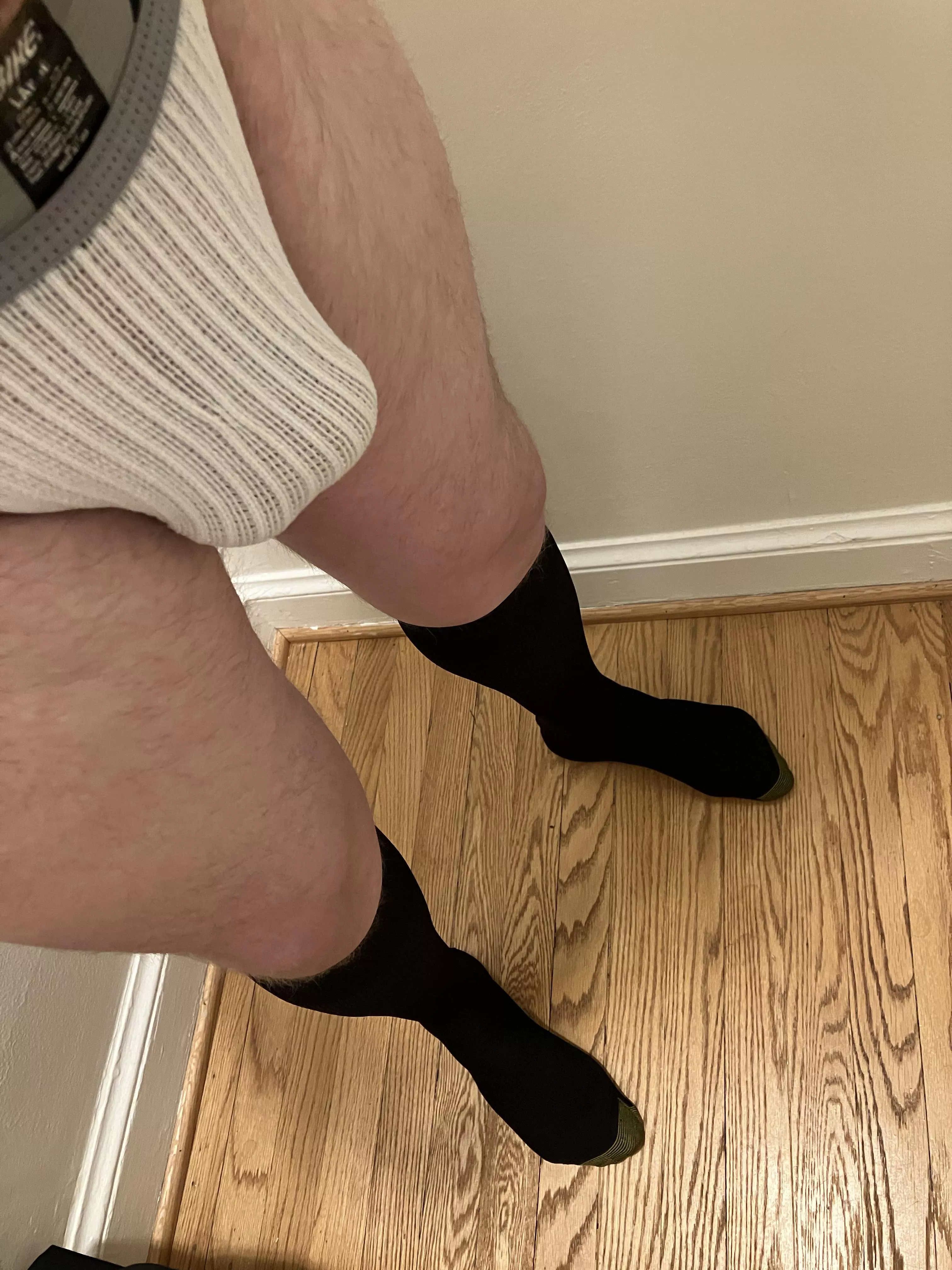 Stripping down after a long day at the office feels so good