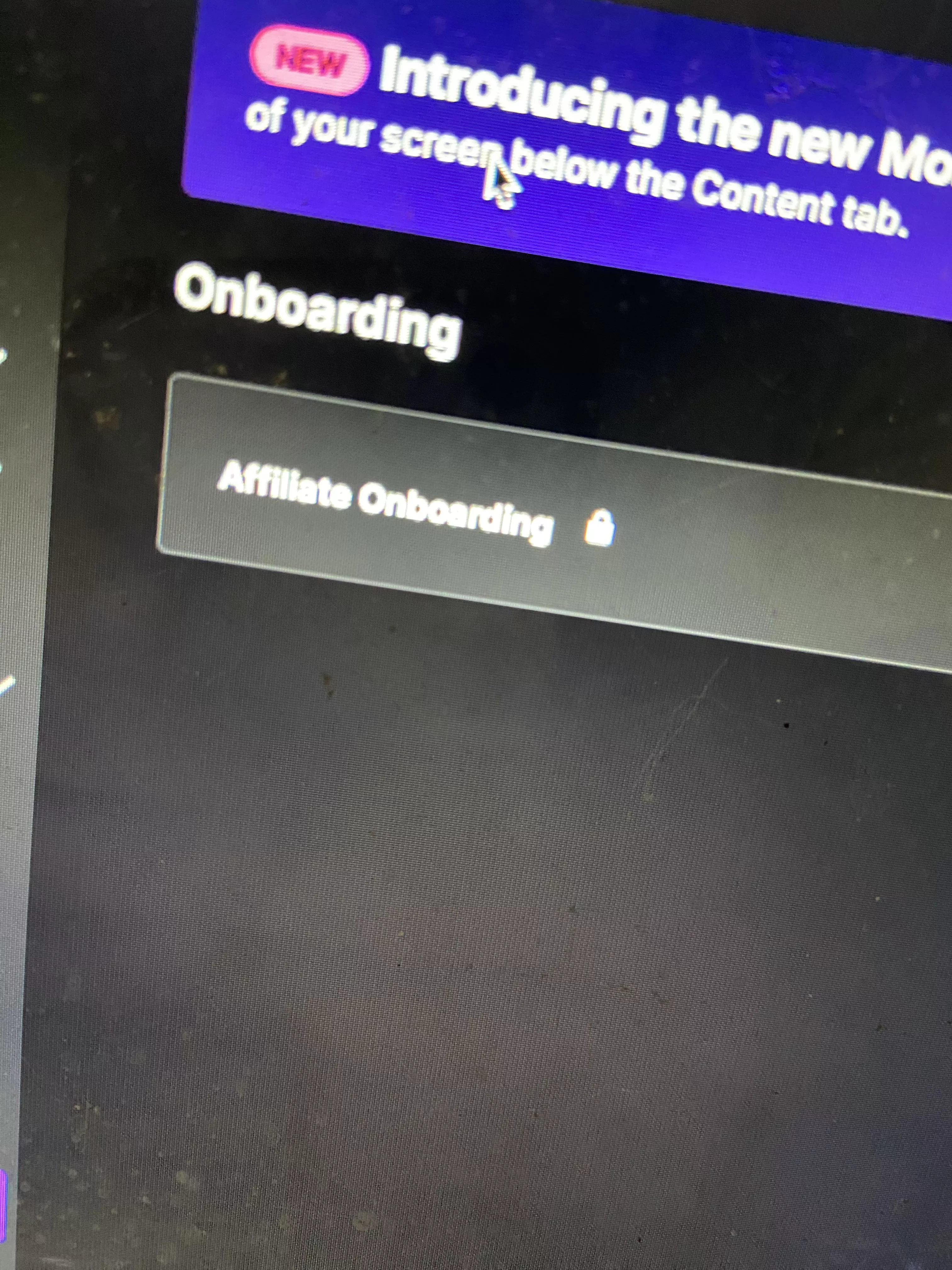 Twitch Affiliate onboarding trouble. Does this lock mean anything?