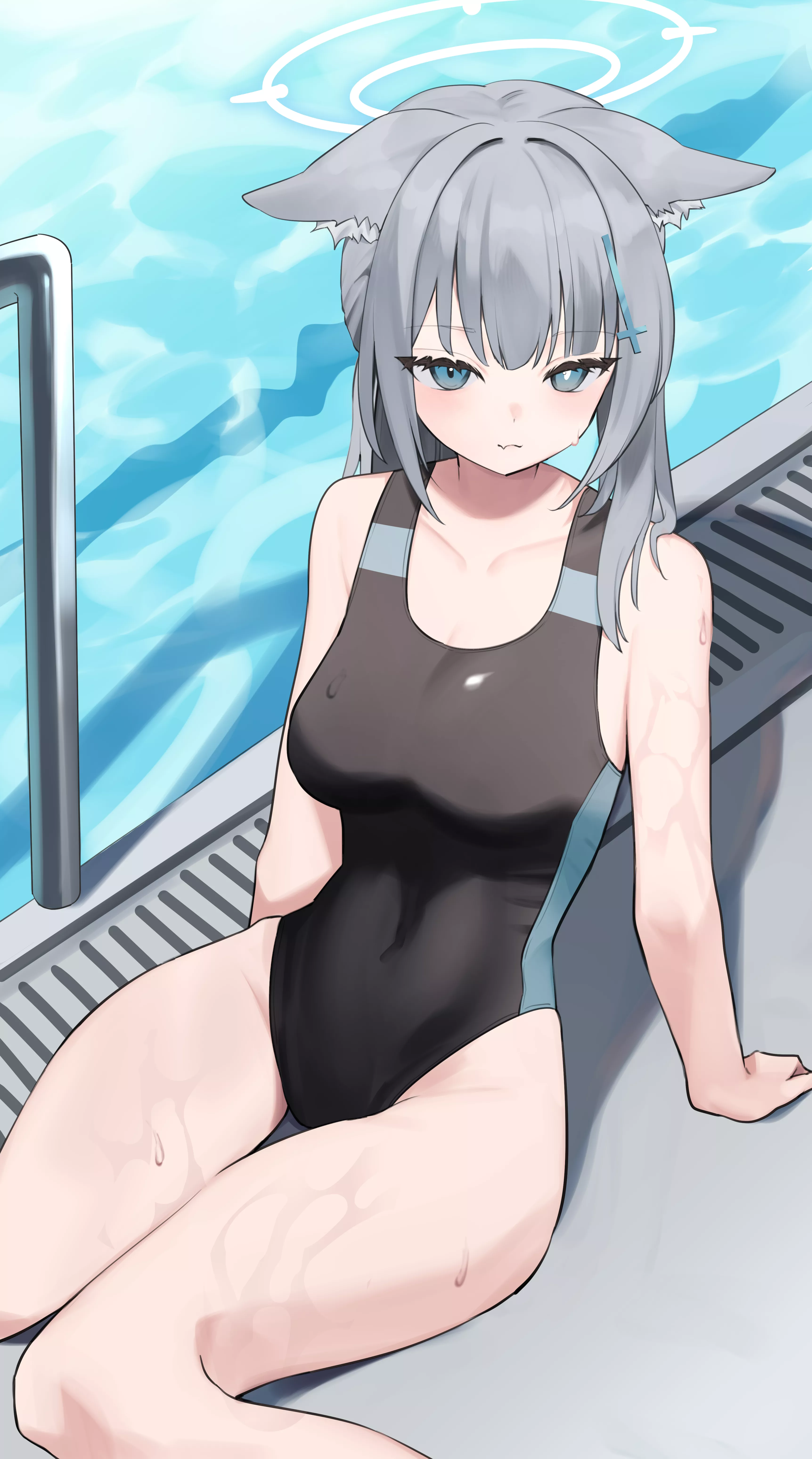 Wet Shiroko thighs