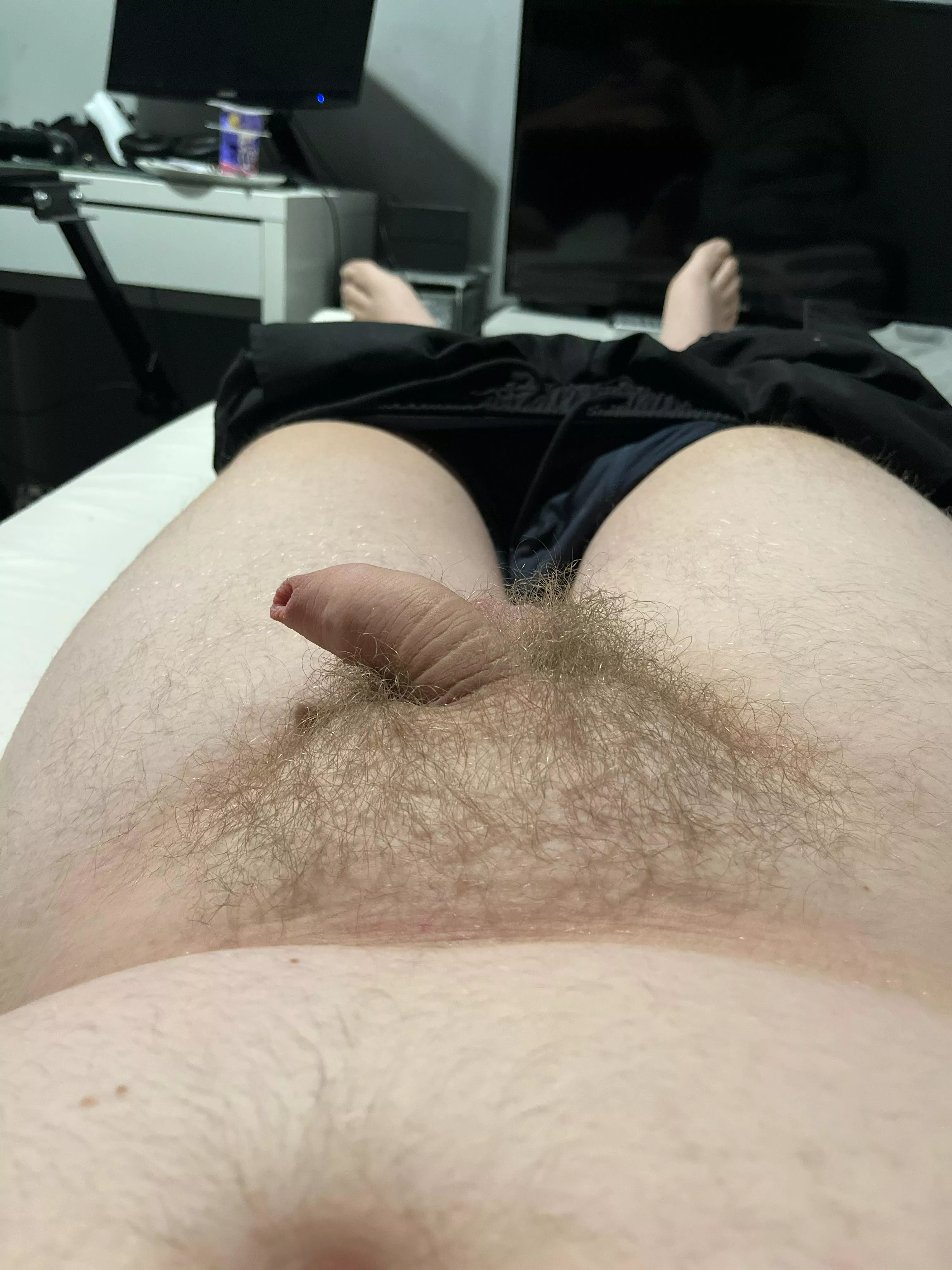 You like my small chubby cock bby xx