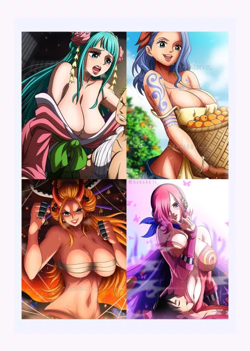 1. TittyFuco, 2. Sex, 3. Blowjob, 4. Eat Pussy - Hiyori, Nojiko, Black Maria, & Reiju... Nami, Boa, & Robin aren't an option