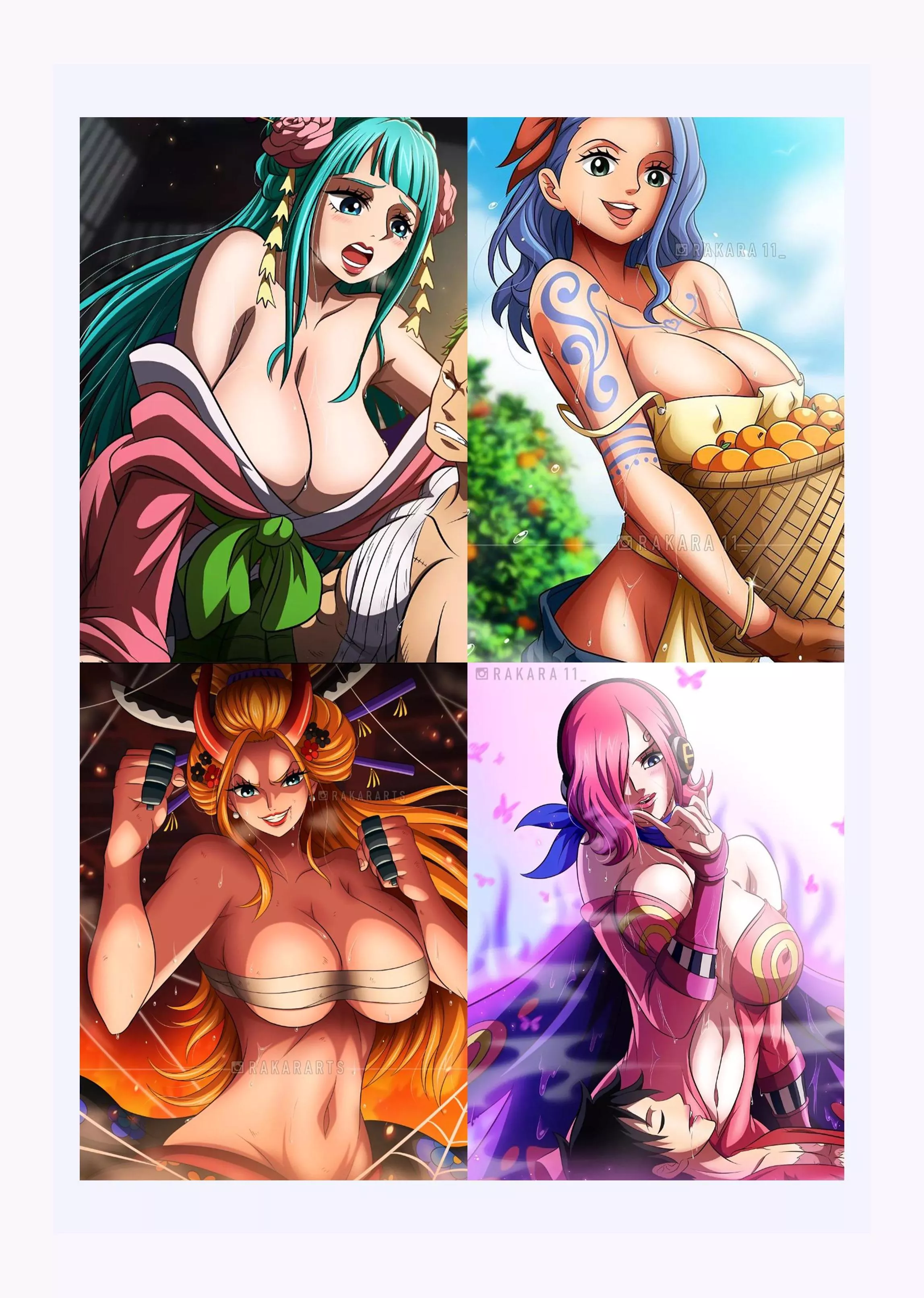 1. TittyFuco, 2. Sex, 3. Blowjob, 4. Eat Pussy - Hiyori, Nojiko, Black Maria, & Reiju... Nami, Boa, & Robin aren't an option