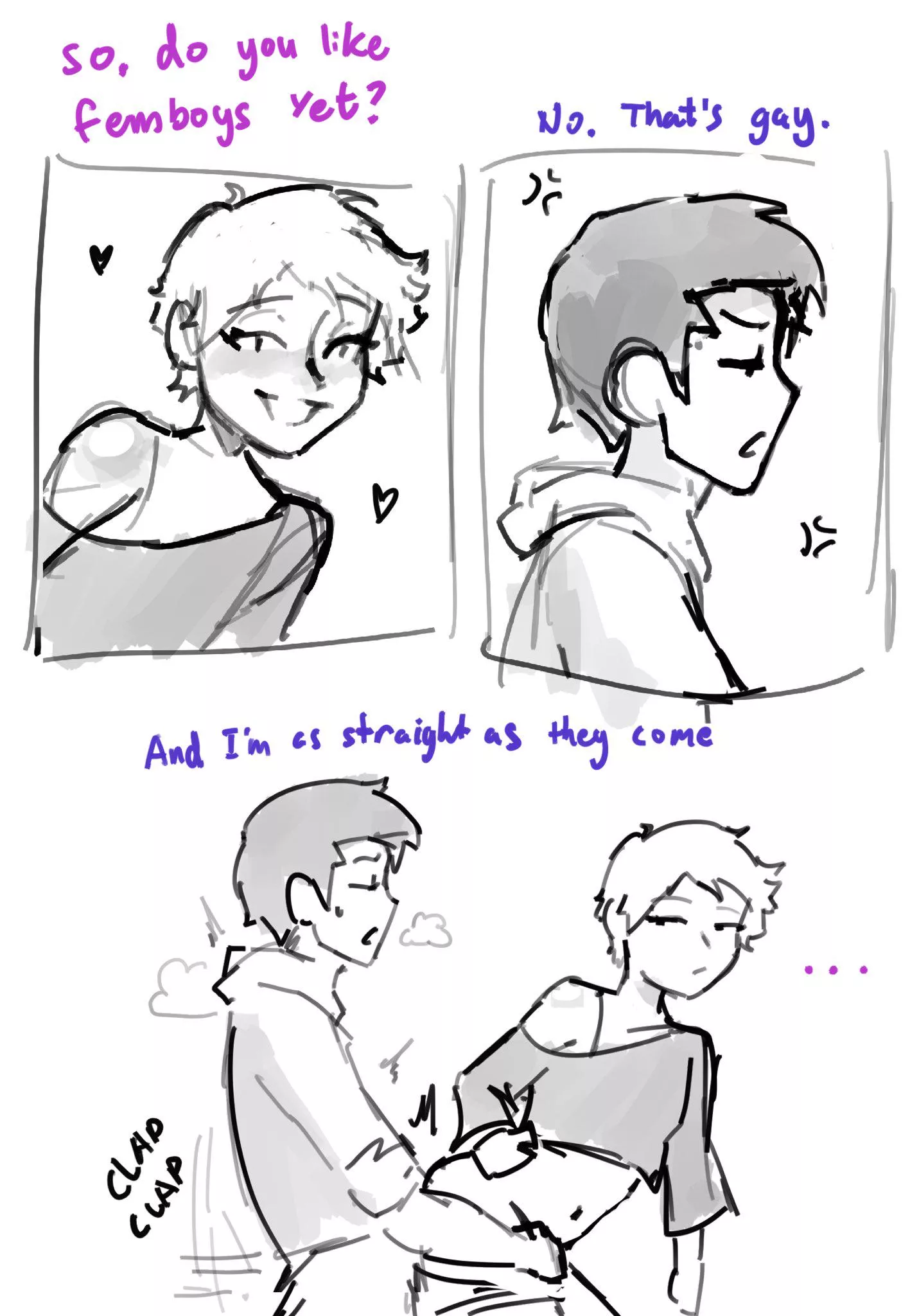 As straight as they cum~