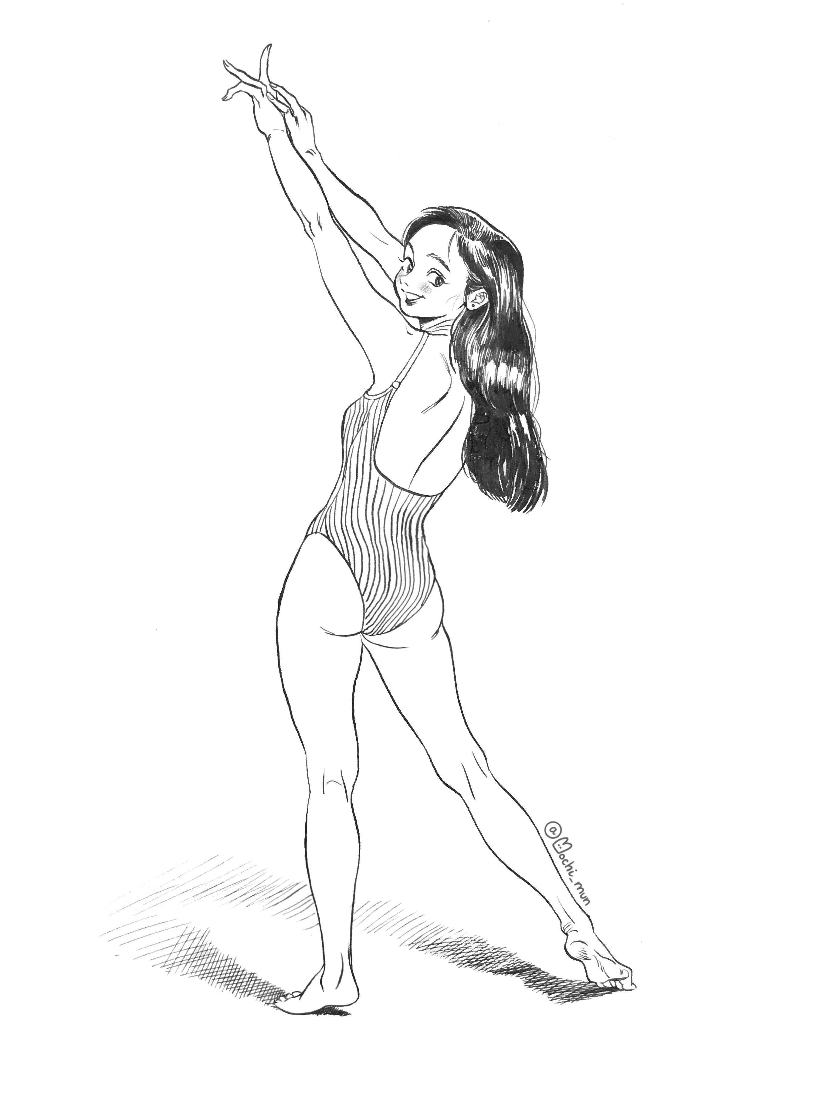 Athletic back thighs by Me