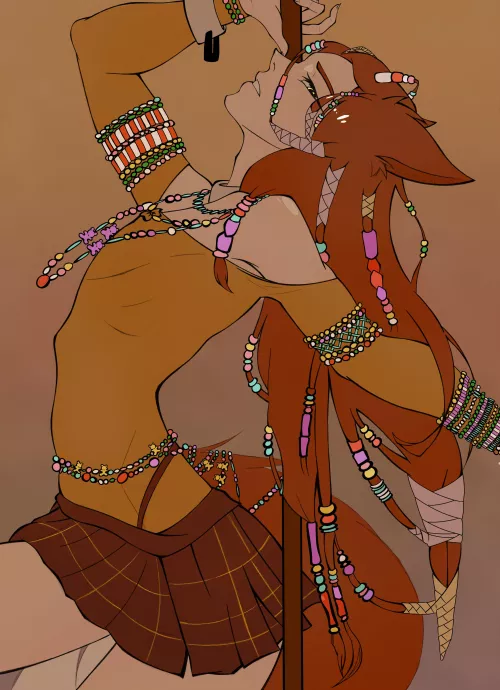 Dancing in raver kandi (art and character by me - AkKik)