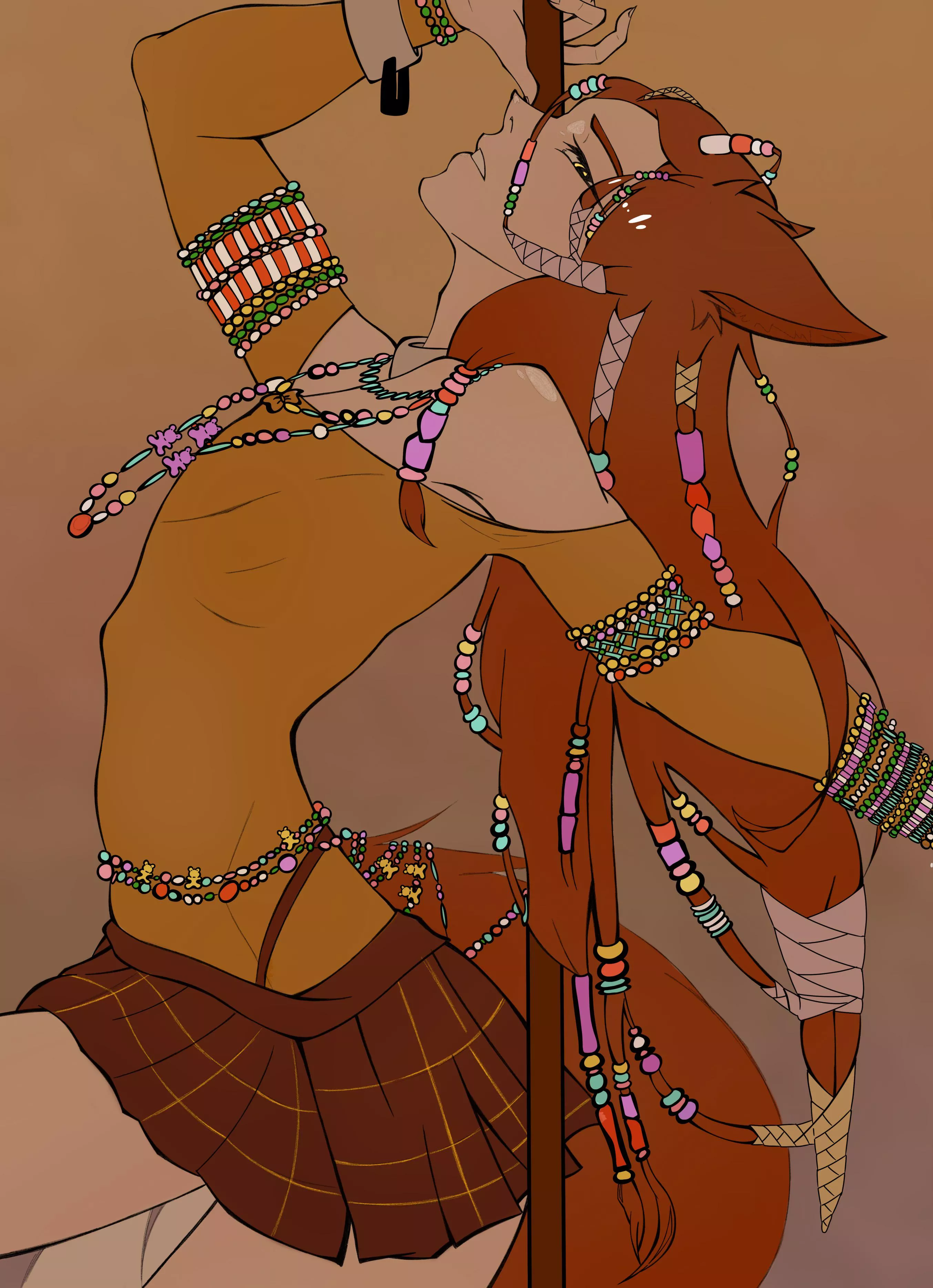 Dancing in raver kandi (art and character by me - AkKik)