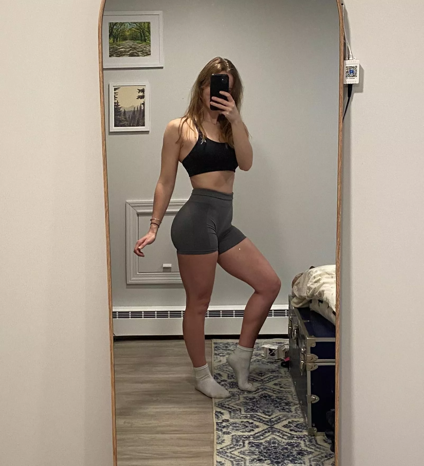 [F]eeling hot in my gym clothes ;)