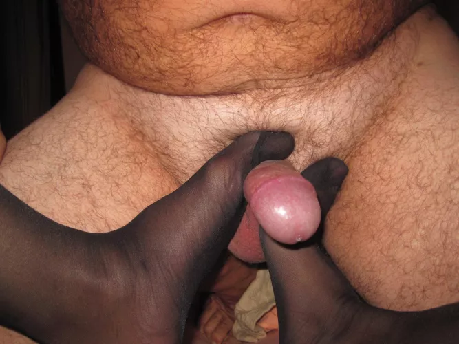 Footjob precum