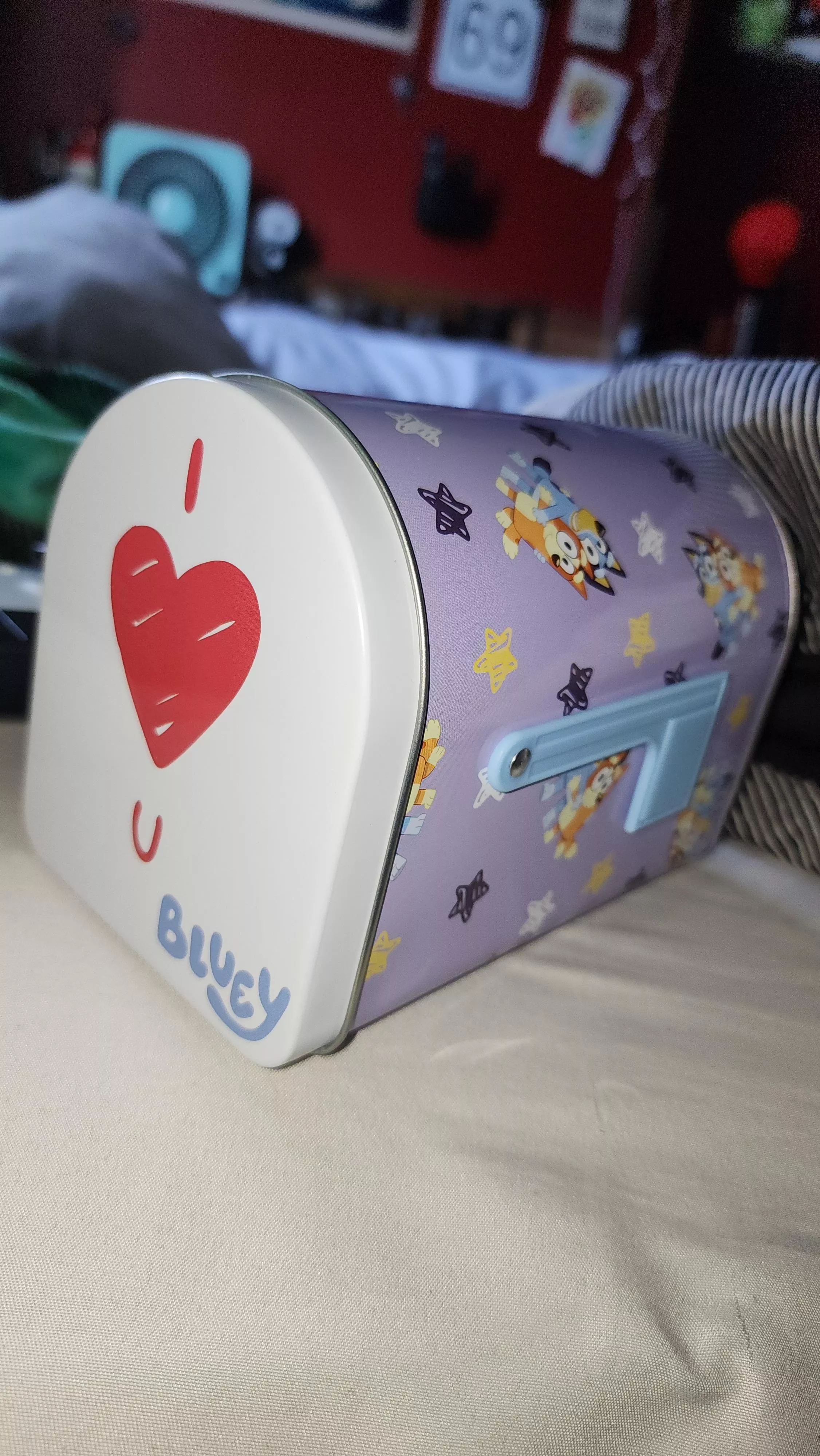 Got me a bluey valentines mailbox