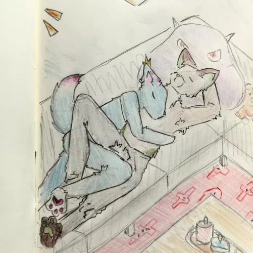 I drew me and my partner's fursonas, Boomy and Minty <3 im practicing, so i'll draw the fursonas of the first three who comments :3