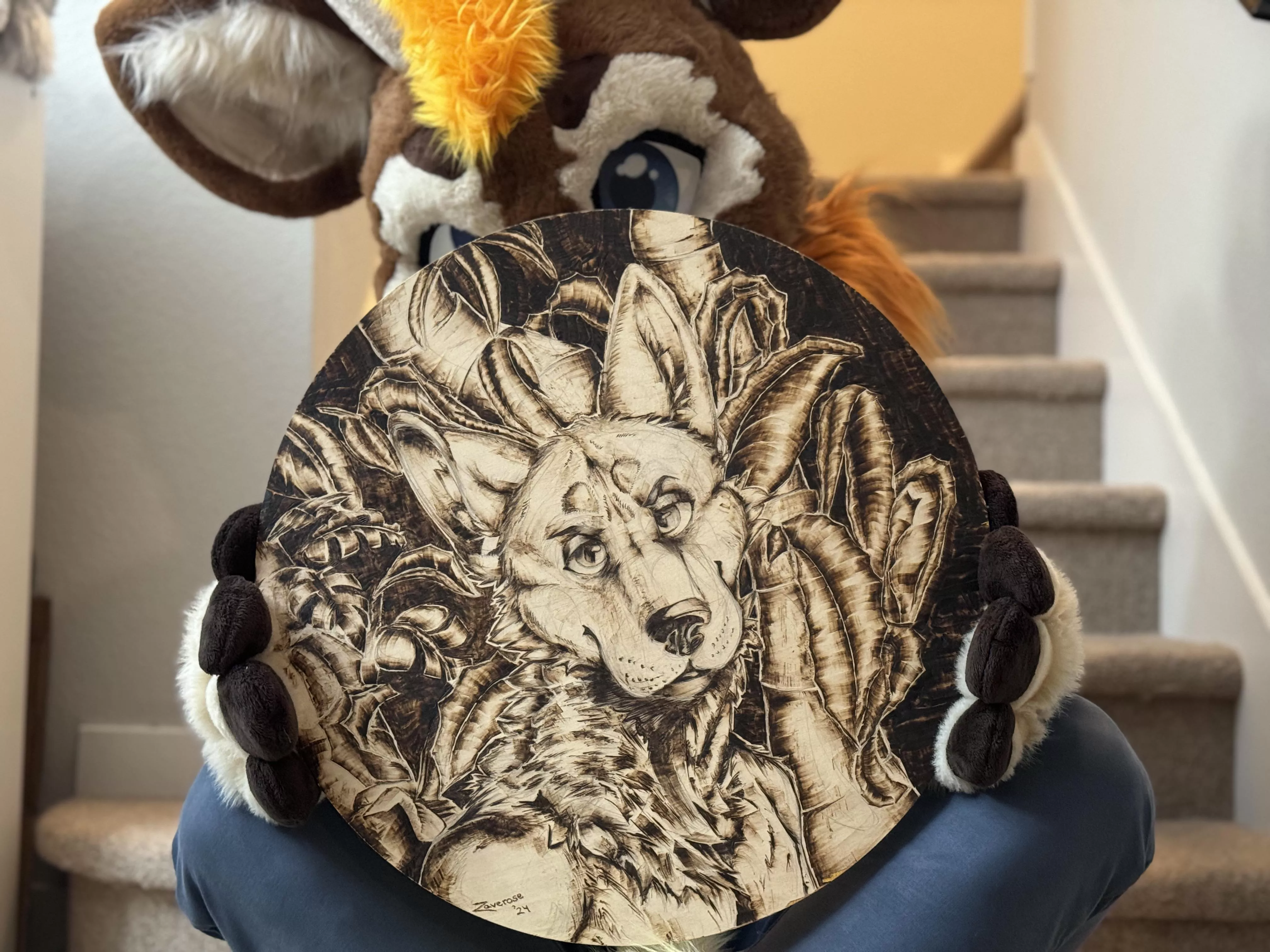 I woodburned a wolf! 🐺🪵🔥