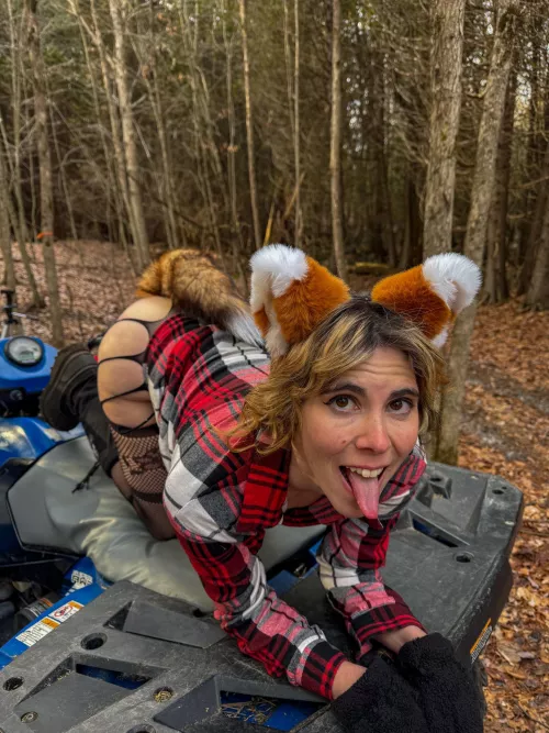 I'm so happy you said you'll take me for a ride in the woods