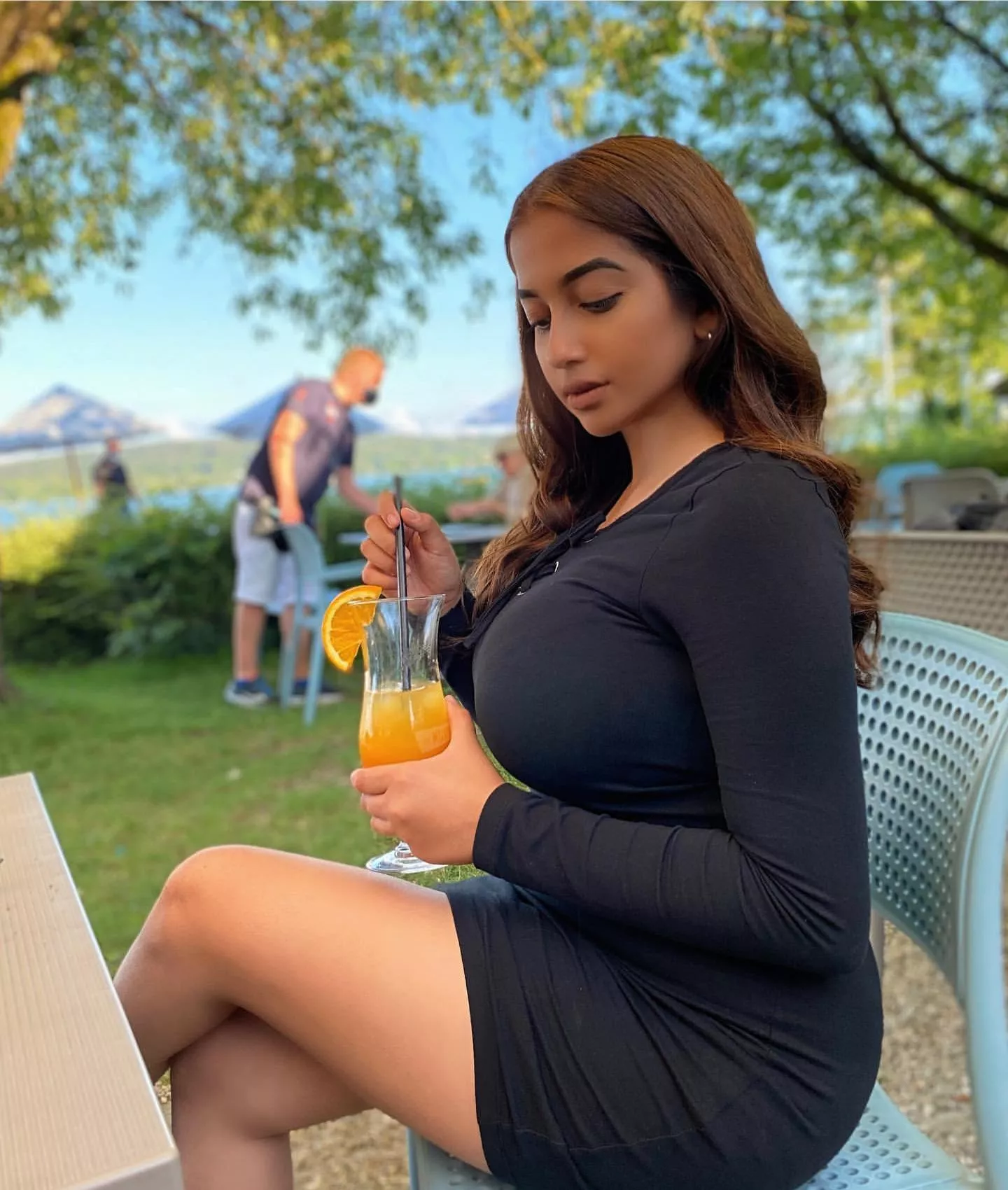 Juice, some orange juice