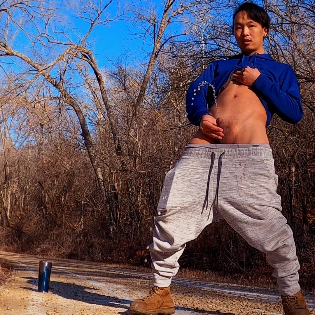 Man in the middle of the road