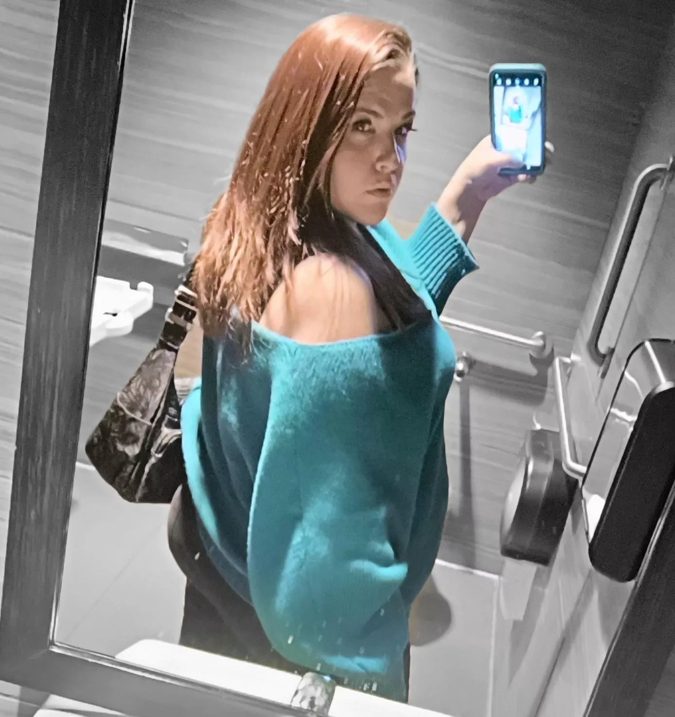 Selfie at the Movies. Saw The Iron Claw. It was Good!! 2 thumbs up 👍👍