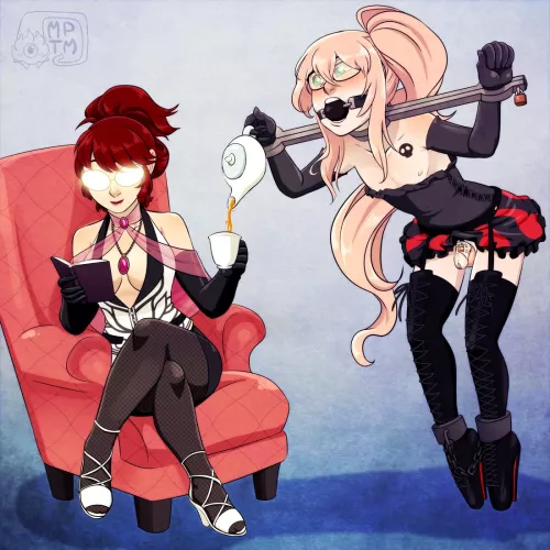 Service with a smile (or a ball gag if no smile is available)