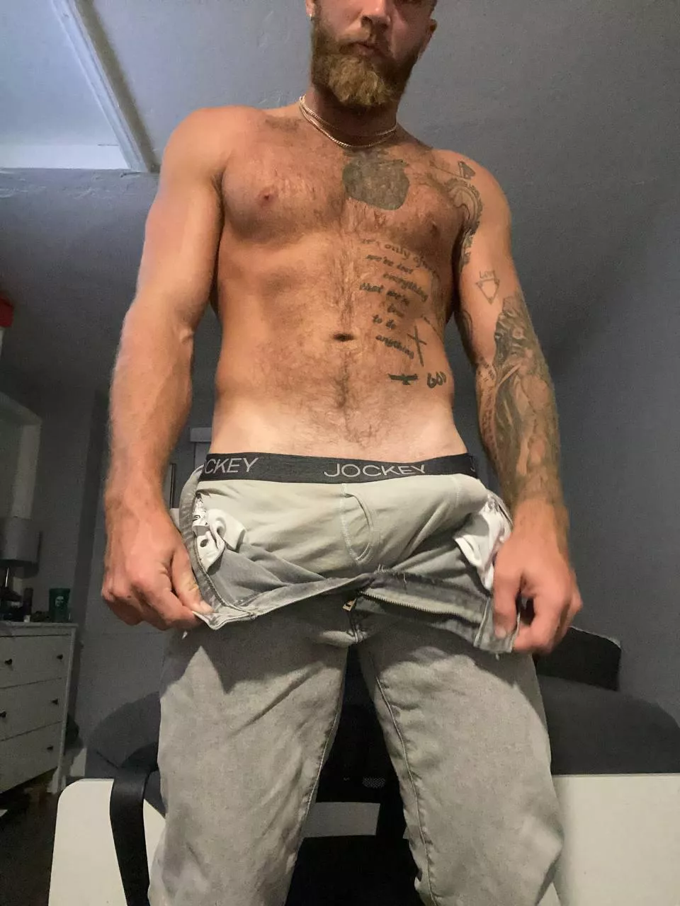 Think they know there’s a big ginger dick under these tight pants?