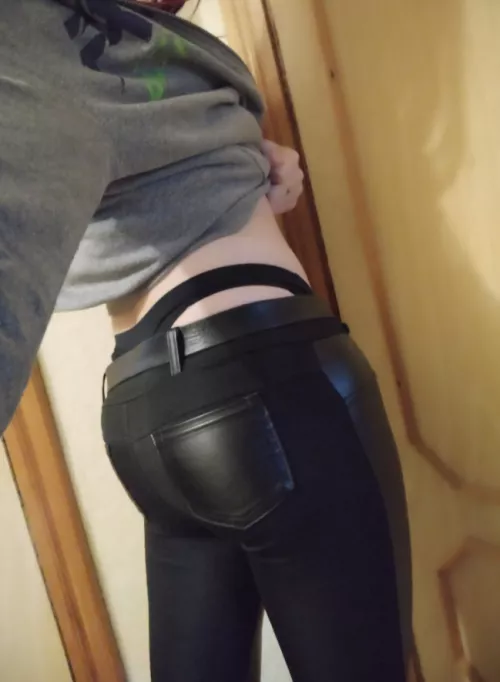 What would you do if you saw my panties peeking out