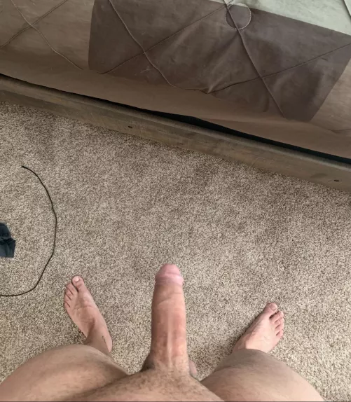 You on your knees or bending over