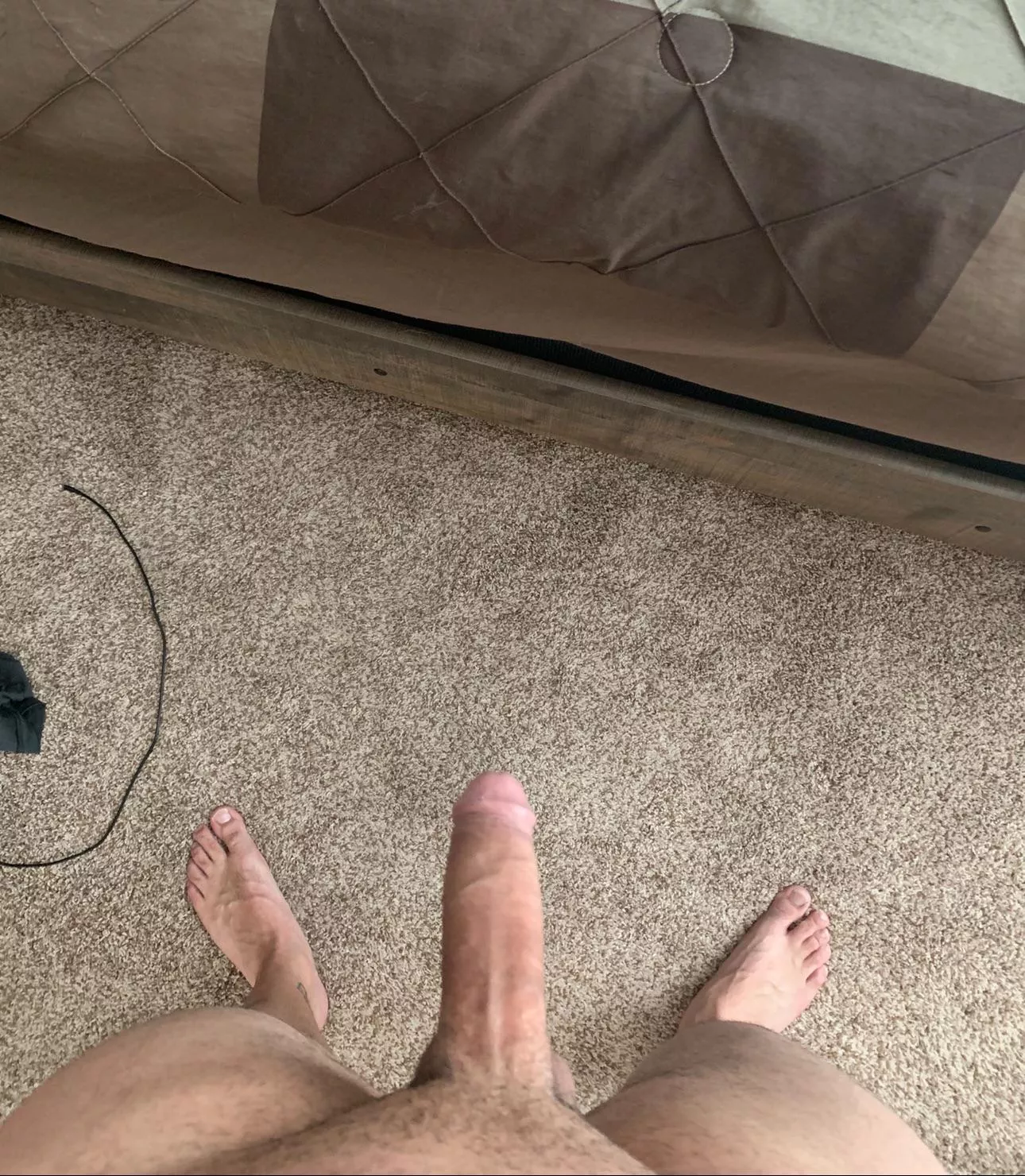 You on your knees or bending over