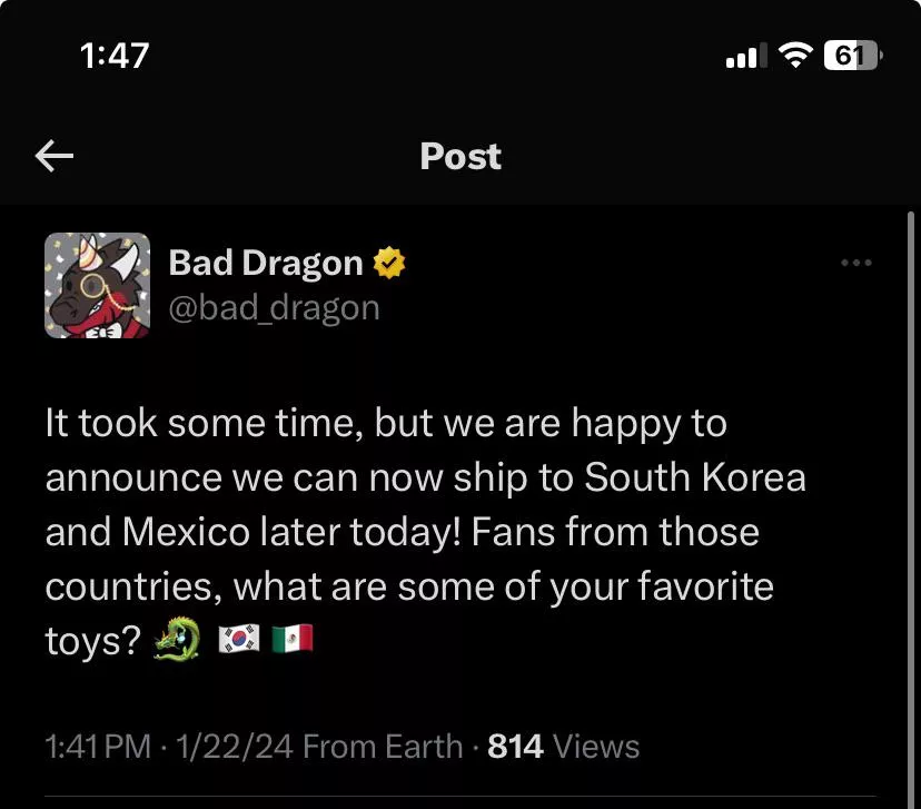 A huge win for those in South Korea and Mexico! 🥳