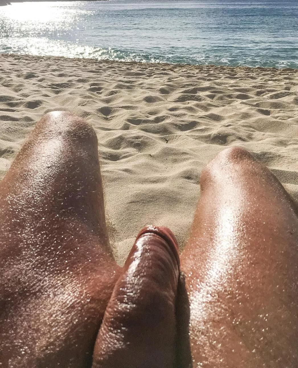 After playing 18 holes, beach time comes next.