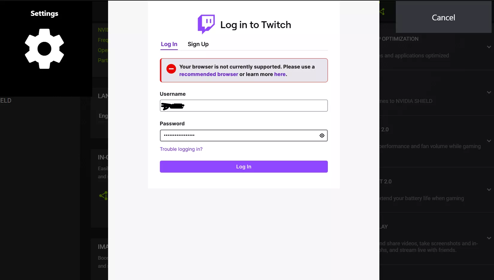 Does anyone know why this happens with Geforce Experience?
