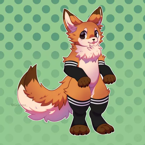 fox fox fox (Art by me, @Goatess_ ) for Finch