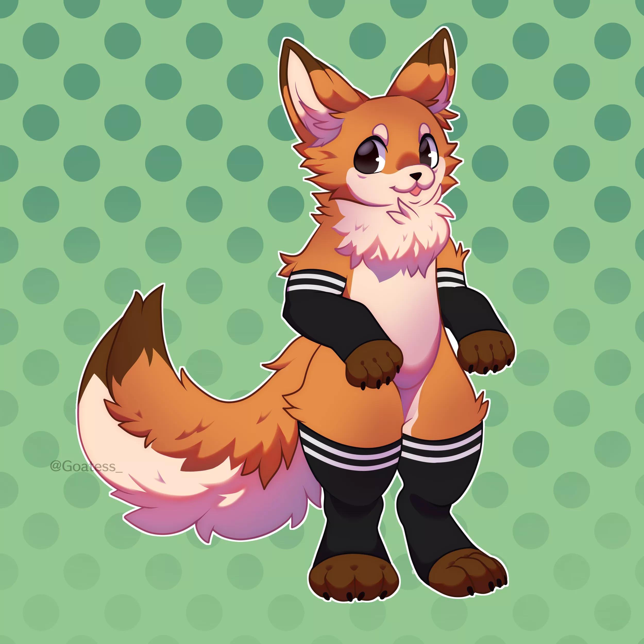 fox fox fox (Art by me, @Goatess_ ) for Finch