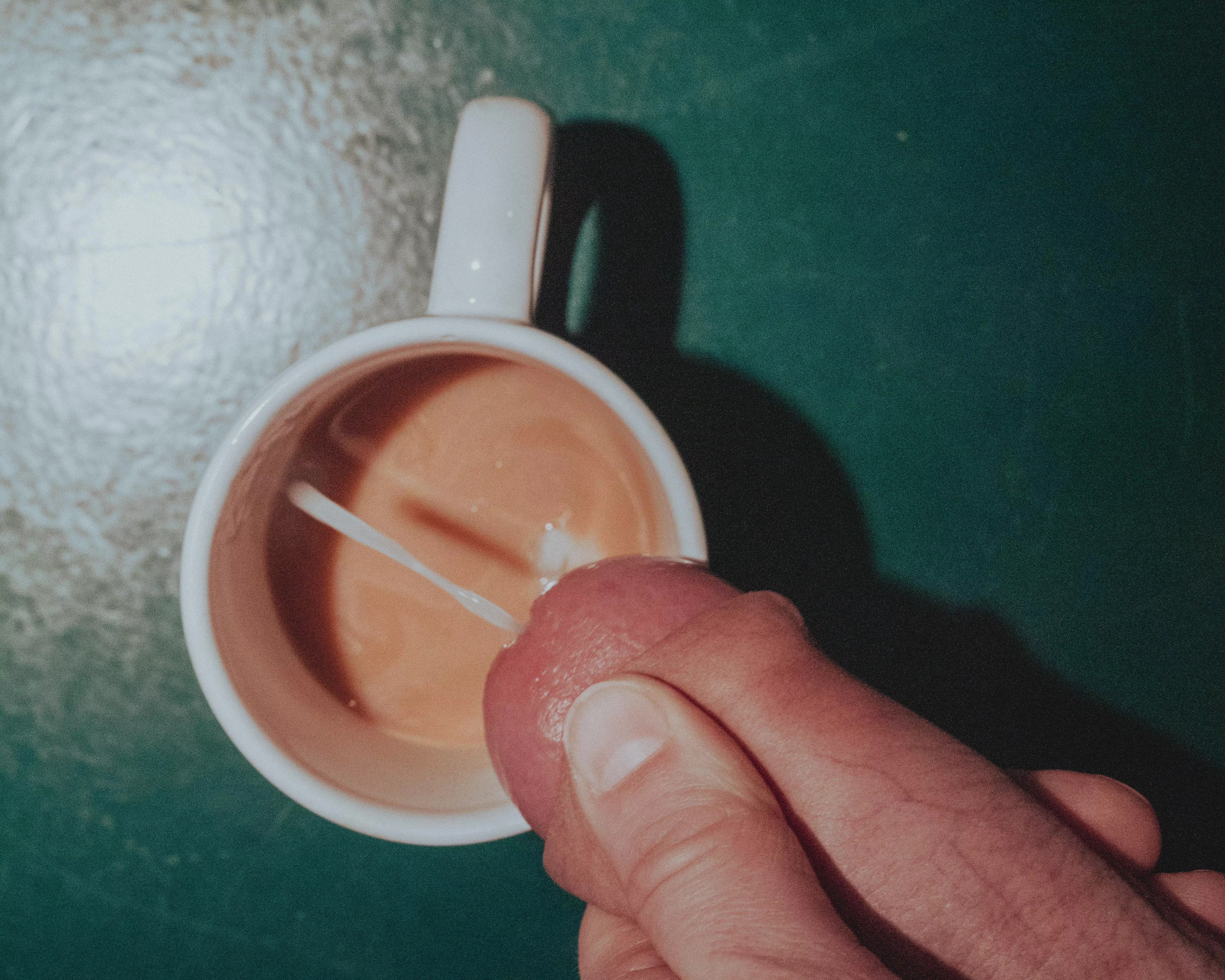 morning coffee lagged a shot of cream! ☺️