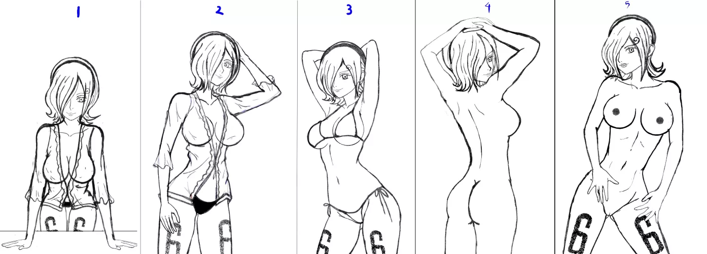 My Vinsmoke Reiju Comics stage 1 of page 1 2 3 4 5 . what do you think ?