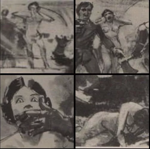 Naked Slave Leia (Official drawings by George Lucas)